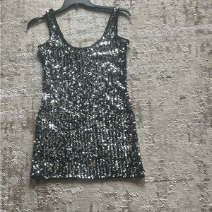River Island Black Sequin Camisole